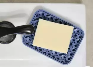 Recovered plastic soap dish