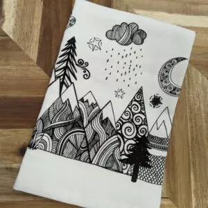 mountains towel