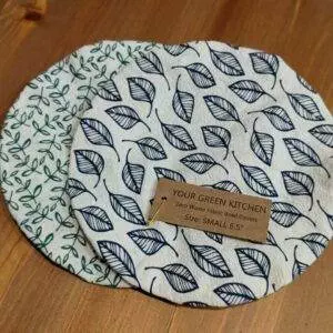 leaf print bowl covers