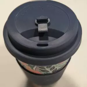 bamboo reusable cup with silicone lid