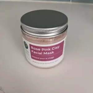rose pink clay facial mask