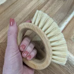 oval wooden multi use brush